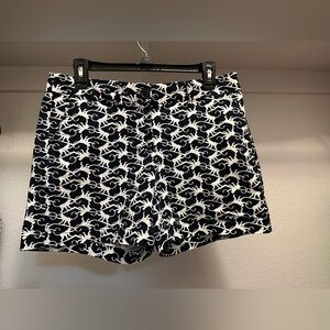 Crown & Ivy Navy and White Monkey Print Shorts